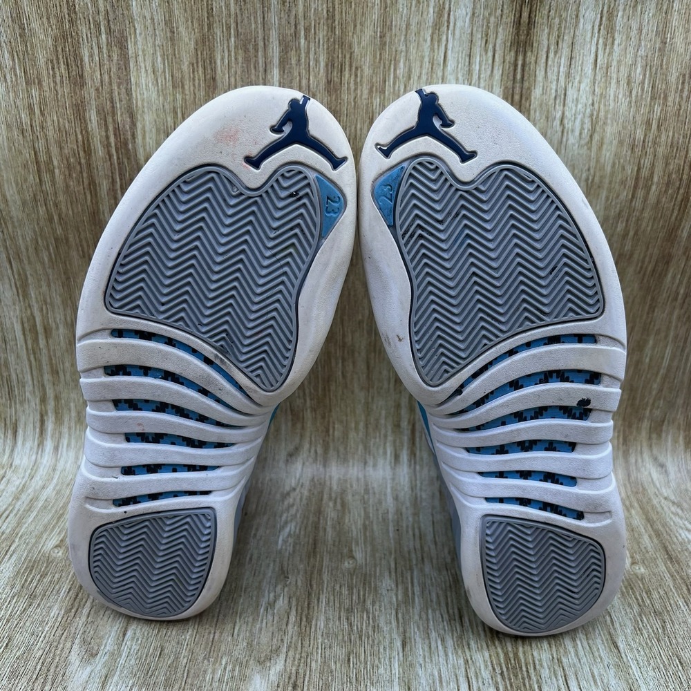Nike Air Jordan 12 Retro Men's Size 9 Grey University Blue Sneakers 130690-007 - Picture 8 of 10